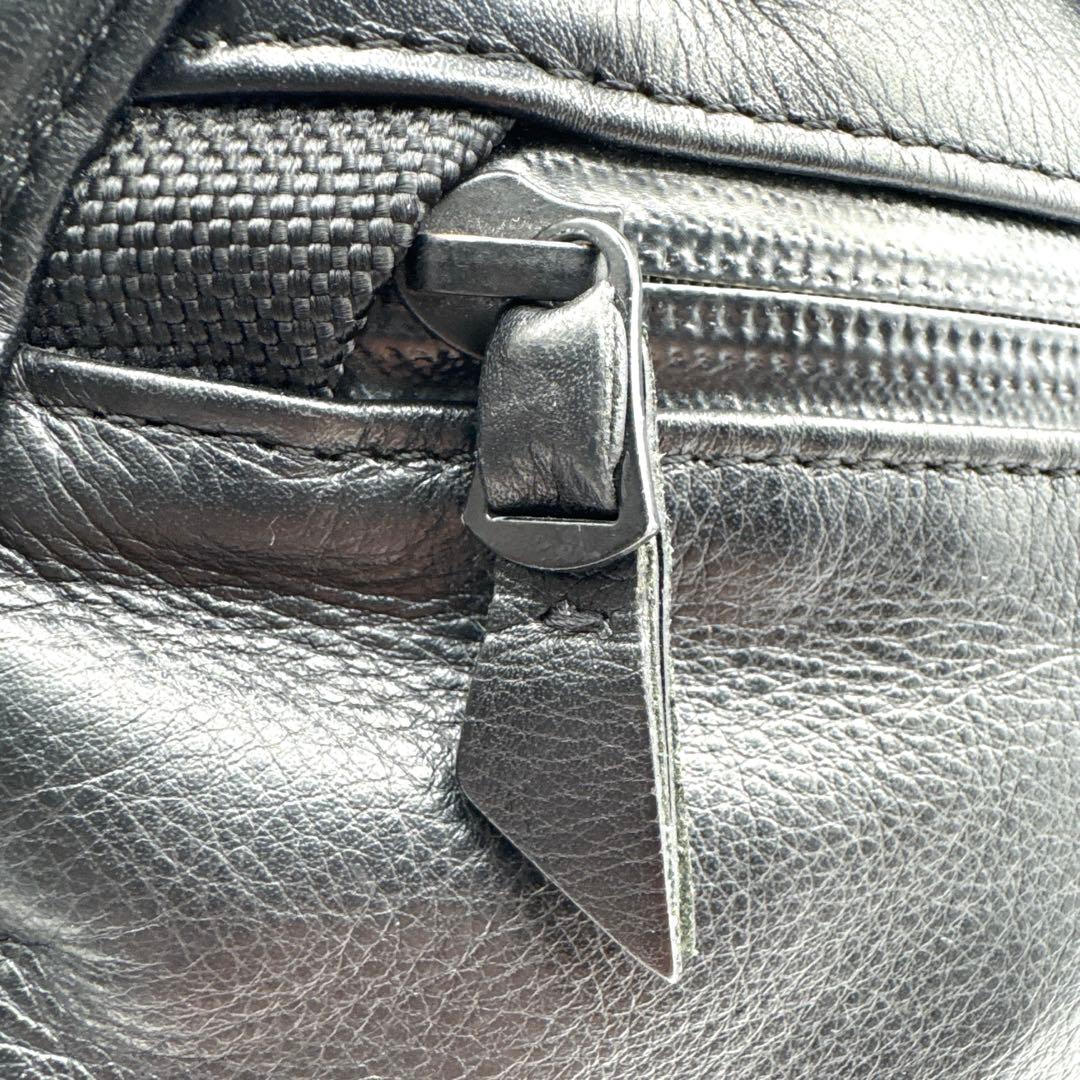 絶版極美品 ポーター PORTER ZOOM WAIST BAG ブラック 本革
