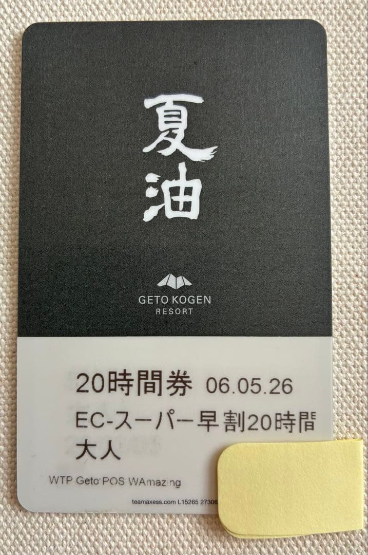 未使用品】夏油高原スキー場 20時間券（ICリフト券）大人 - メルカリ