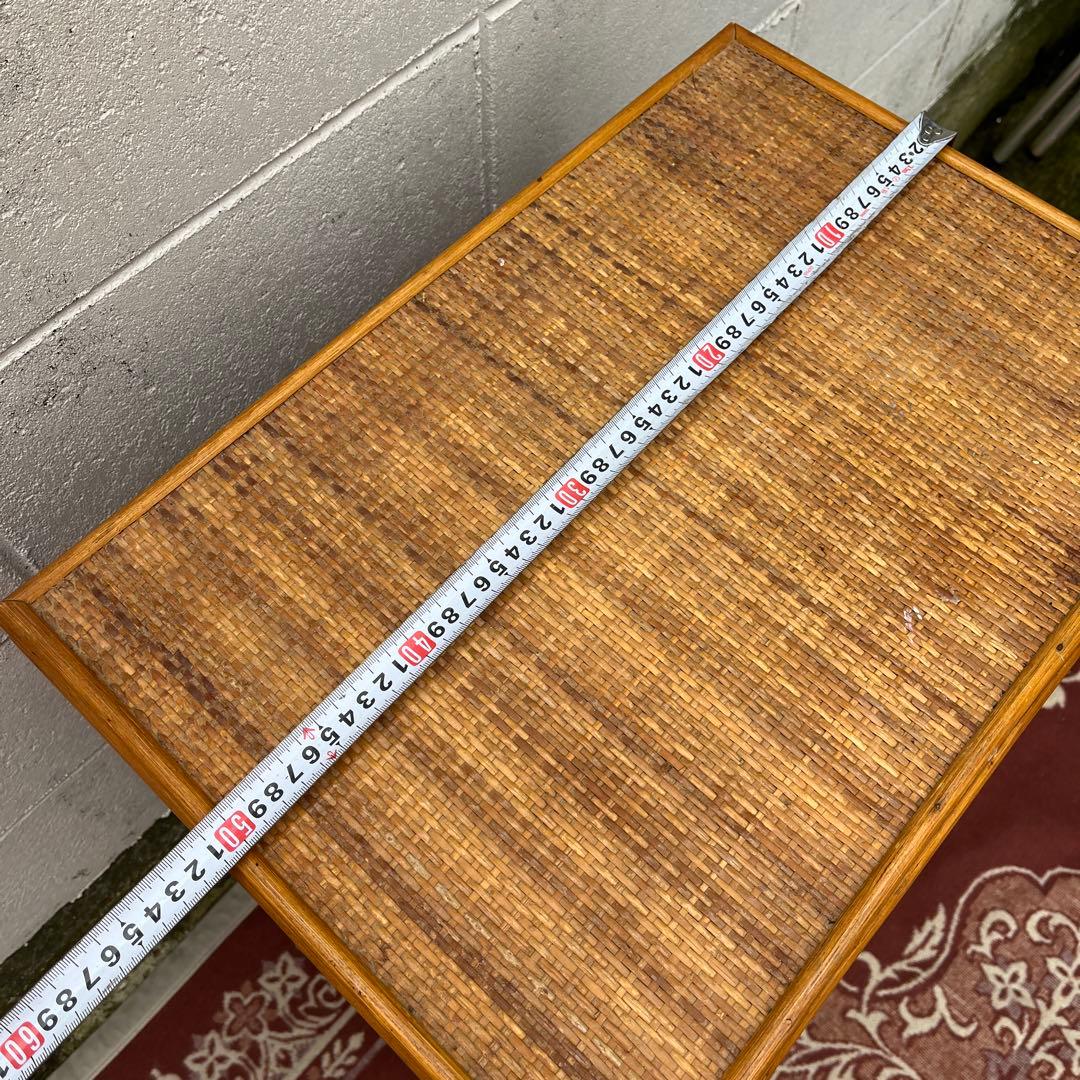 古家具◾️ナチュラル天然素材 籐ラタンキャビネット 整理棚 収納棚