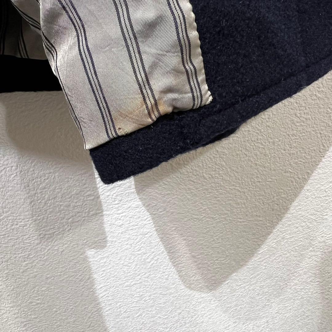 希少 80s コムデギャルソンオム 上質 ダッフルコート ウール ストライプ