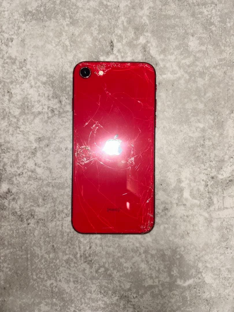 iPhone SE （第二世代）赤 画面割れ 動作確認済み