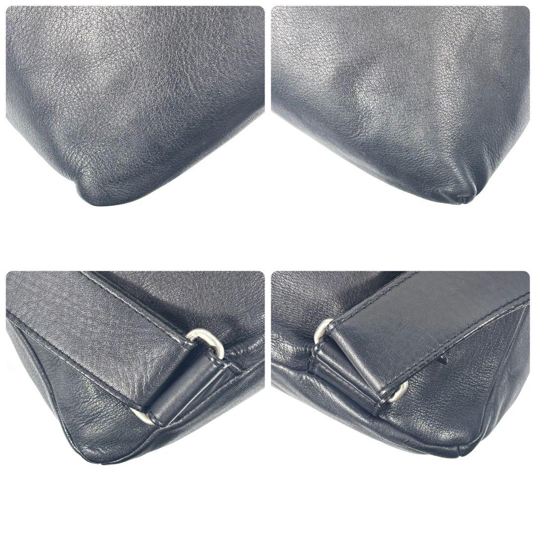 ✨美品✨カワカワ リュックサック 2WAY ショルダー ロック式金具 レザー 黒