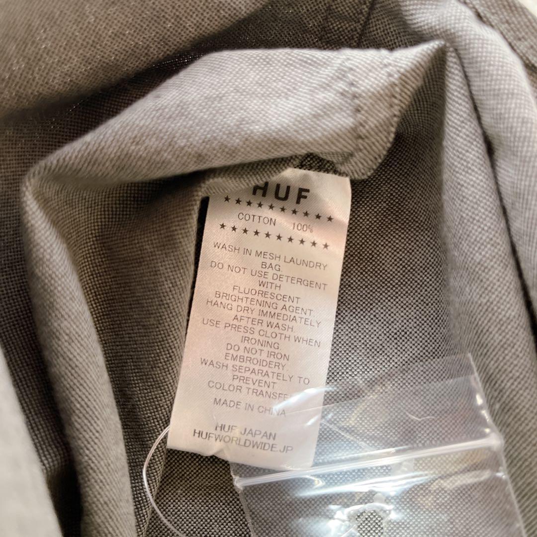 極美品 HUF ハフ シャツ 《M》 オックスフォード ロゴ 長袖 ボタンダウン