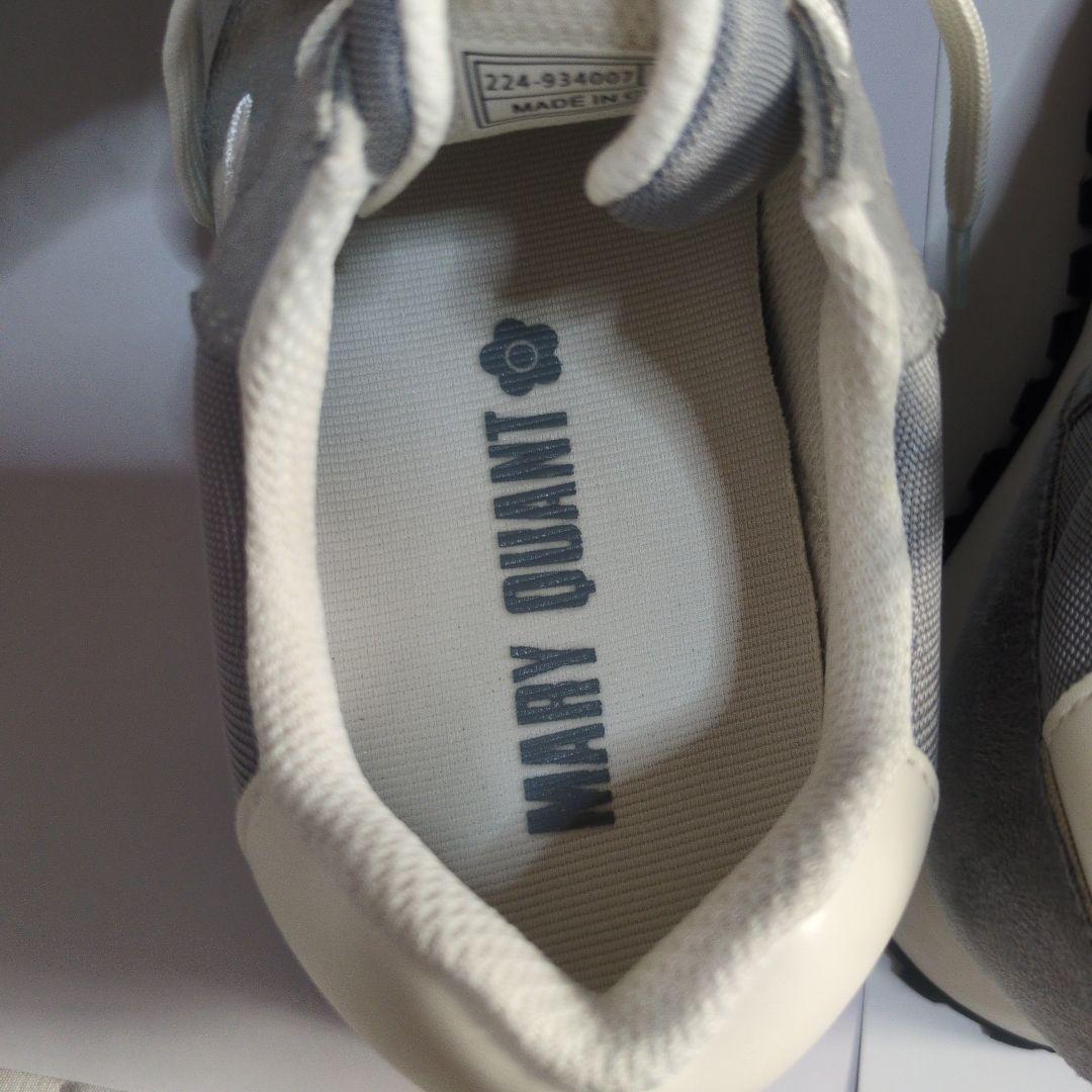 マリークワント　デイジーエンブロコンビ スニーカー　グレー　22.5cm