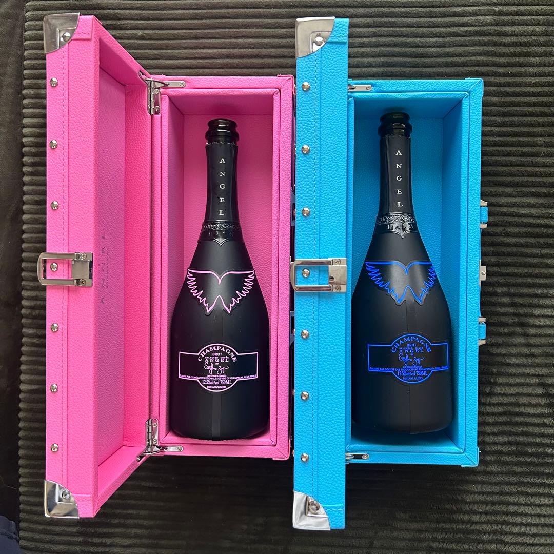 エンジェル シャンパン 空箱 空瓶 ピンク ブルー - メルカリ