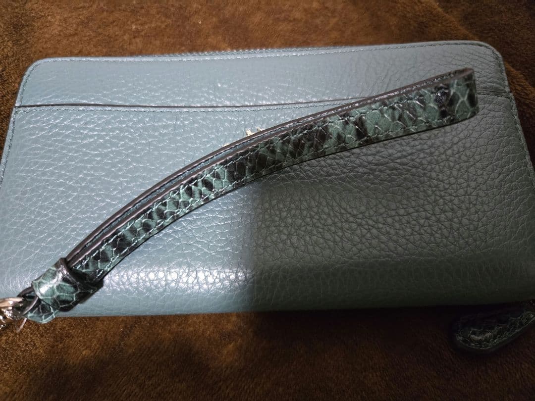 【あど様】《新品》COACH 長財布 ダークターコイズ