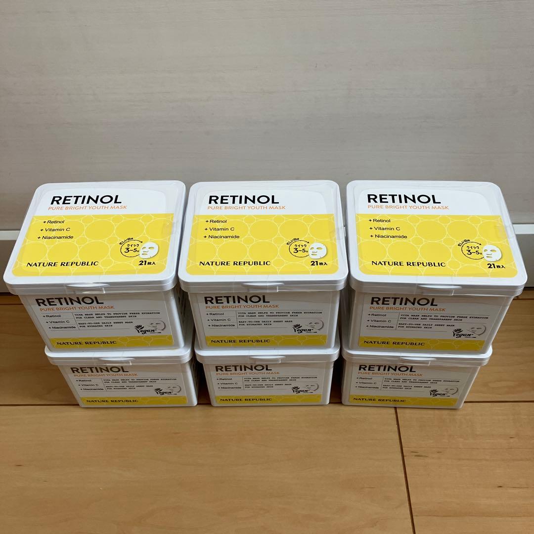 445【新品】ネイチャーリパブリック キューブマスク レチノール21枚入6