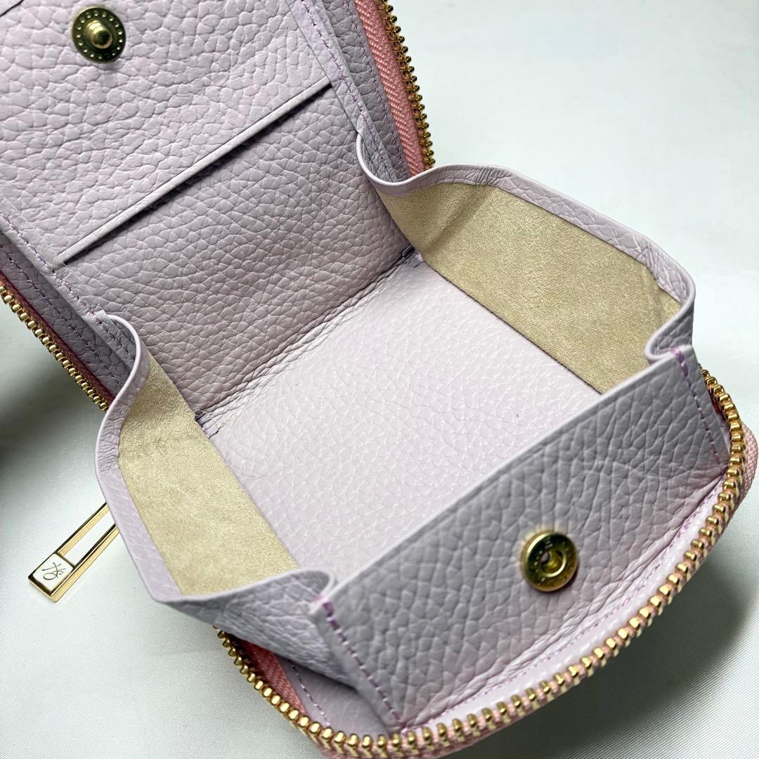 未使用級】 ハースケジュール チュレット 二つ折り財布 ホワイトローズ