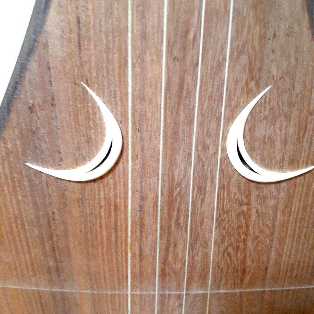 百*花様 筑前琵琶／四弦五柱／撥・大正時代の楽譜？あり／超レア