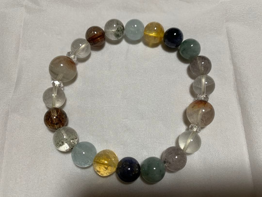 老礦九眼天珠 + モリオン + モルダバイト ブレスレットの通販｜coupongo.ca