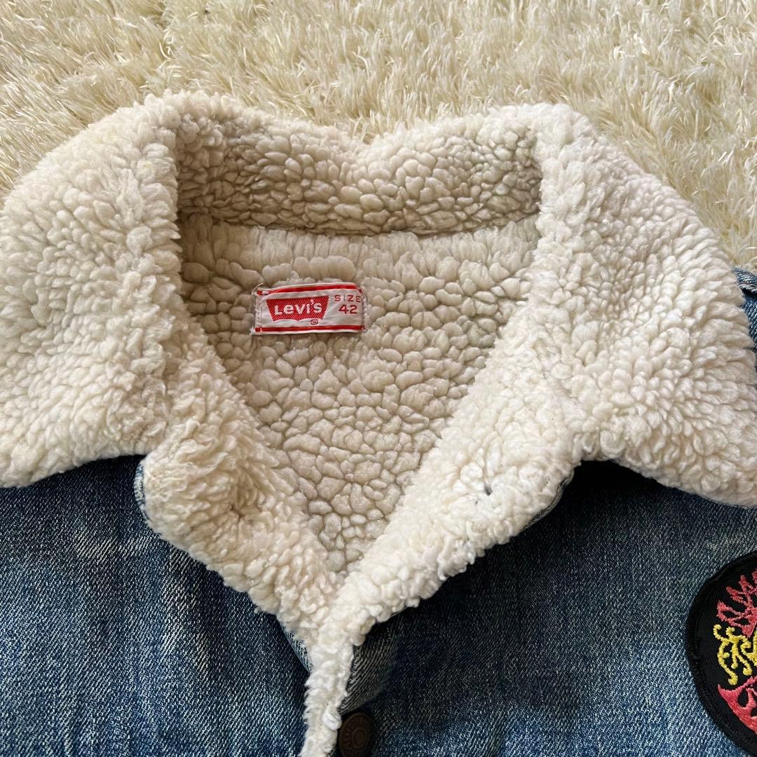 70's/リーバイス/ランチボアジャケット/ワッペン/デニム/42/USA製