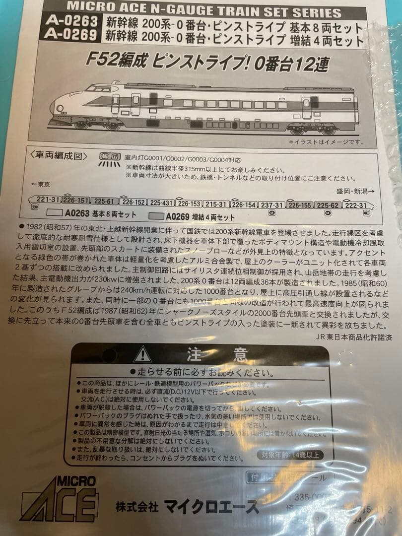 希少】マイクロエース A-0263 200系0番台 ピンストライプ8両 - メルカリ