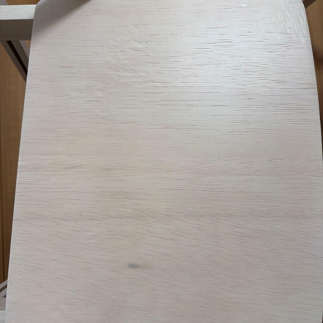 ホワイト木製折りたたみテーブル椅子セット