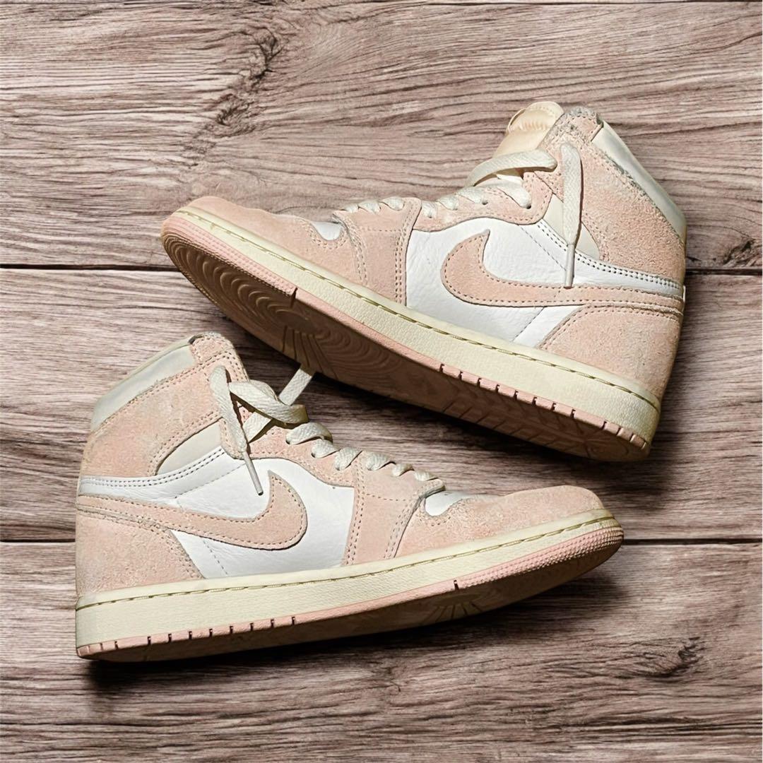 シューズ(女性用) Nike Air Jordan 1 Mid \"Pink Suede\"24.5cm