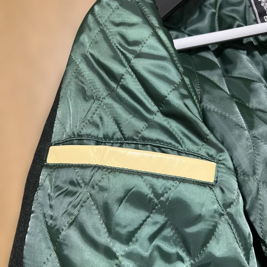 VAN JAC スタジアムジャンパー　袖皮　ブラック　 Lサイズ