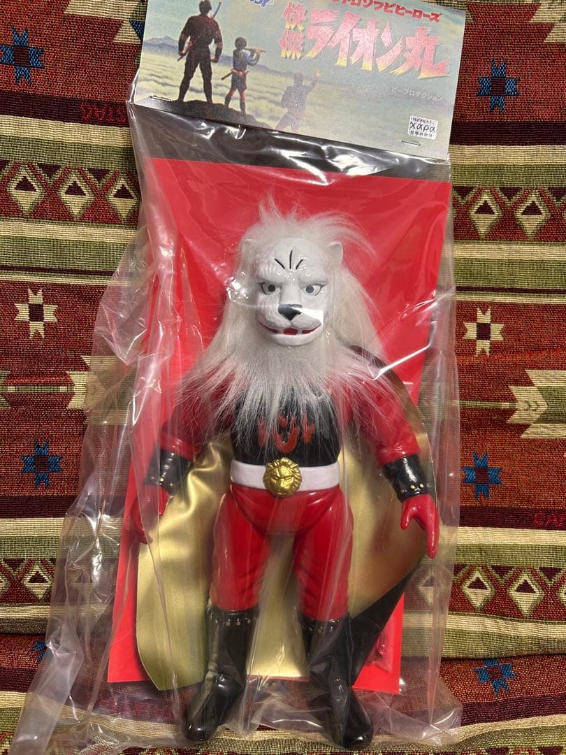 メディコム ・トイ×ピープロレトロソフビ ☆ 快傑ライオン丸（植毛版