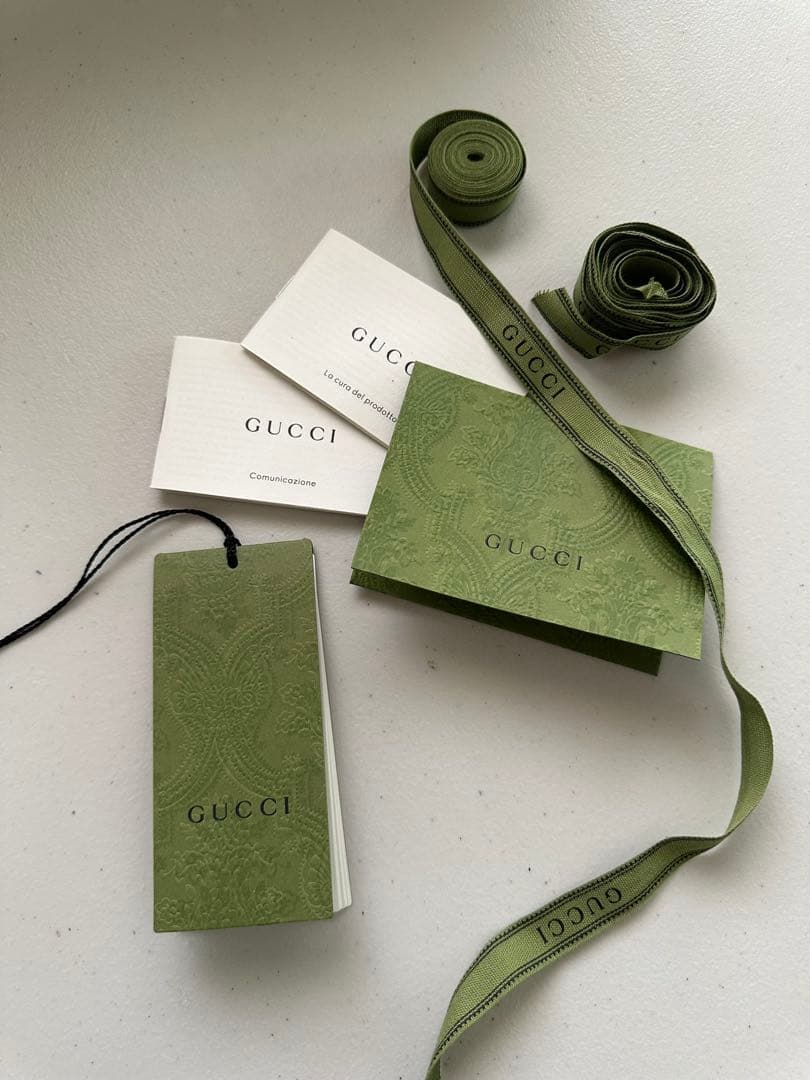 GUCCI レザー ボディバッグ ウエストポーチ オリーブグリーン