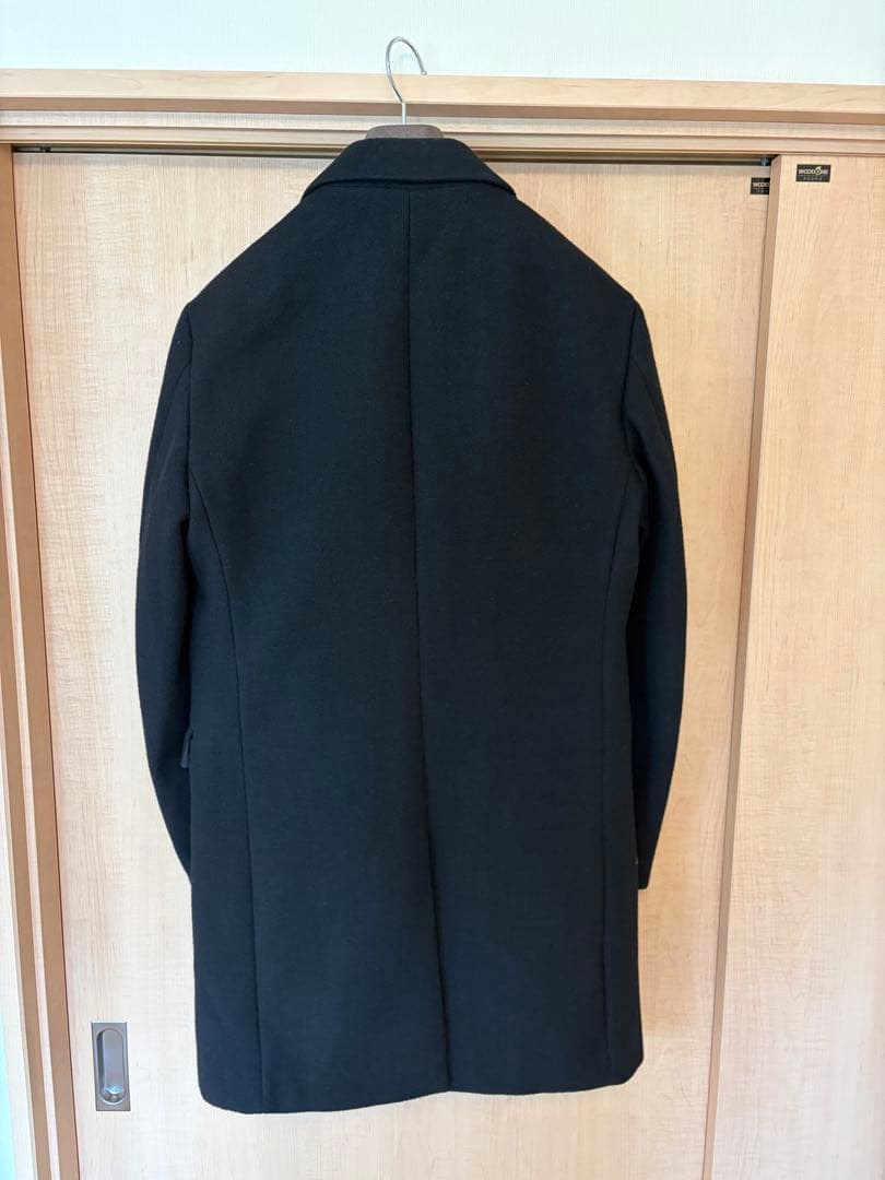 BEAUTY&YOUTH PE メルトン チェスターコート　ブラック　XL