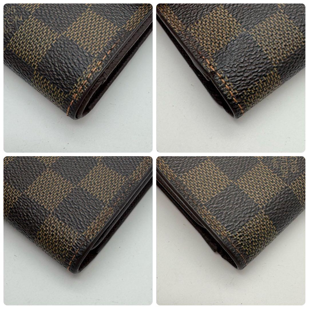 美品✨️ルイヴィトン　ダミエ　ポルトトレゾール　エテュイパピエ　三つ折り財布