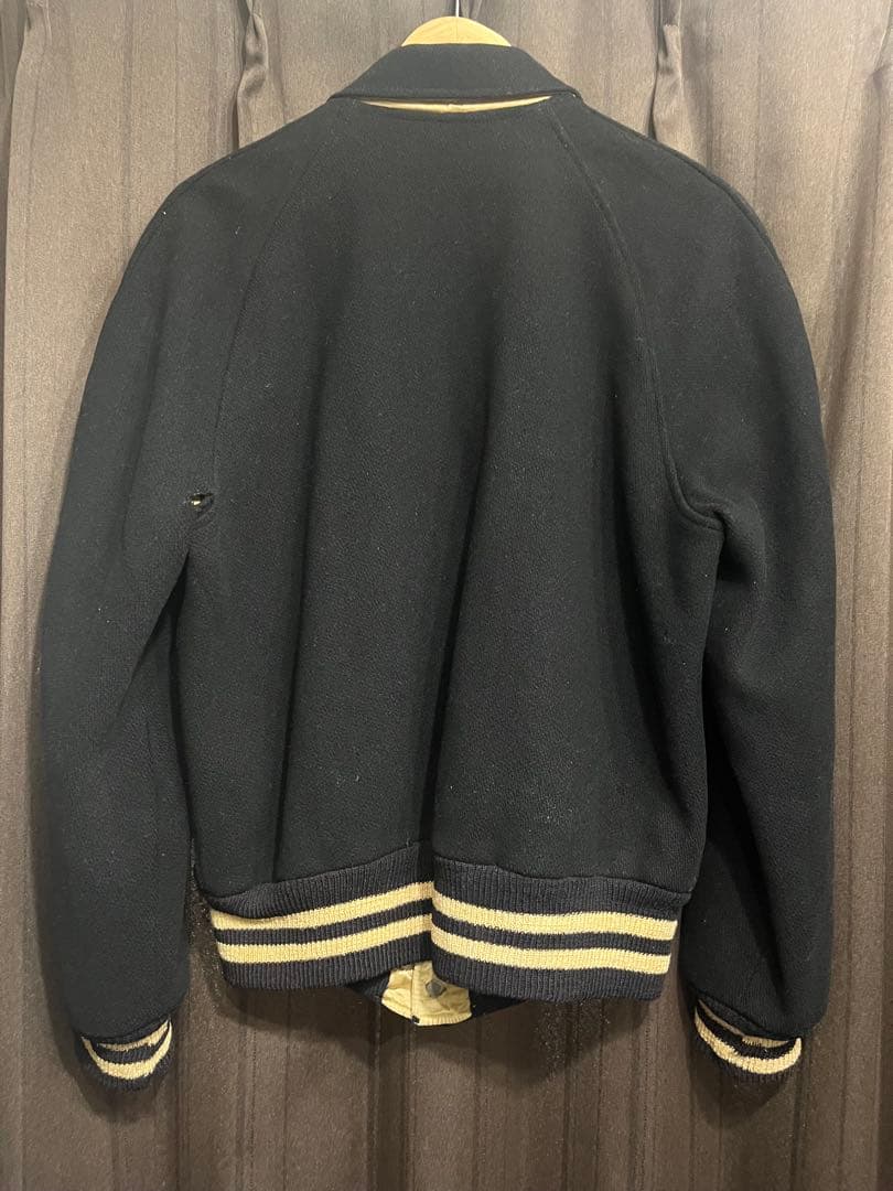 【GBさま専用】スタジャン　ヴィンテージ　襟　ブラック　黒　スナップボタン