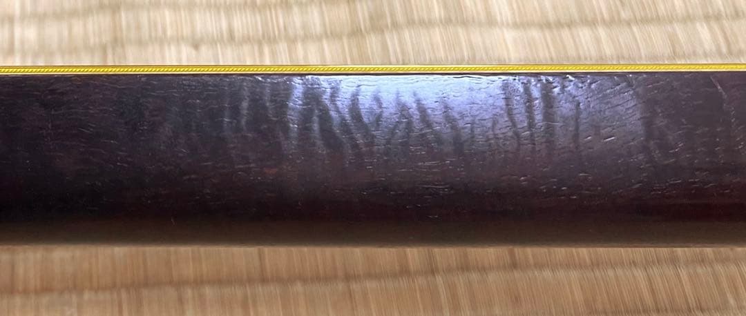 津軽三味線　高級紅木 金細 綾杉胴 鼈甲 津軽塗胴掛 両面新皮　美品