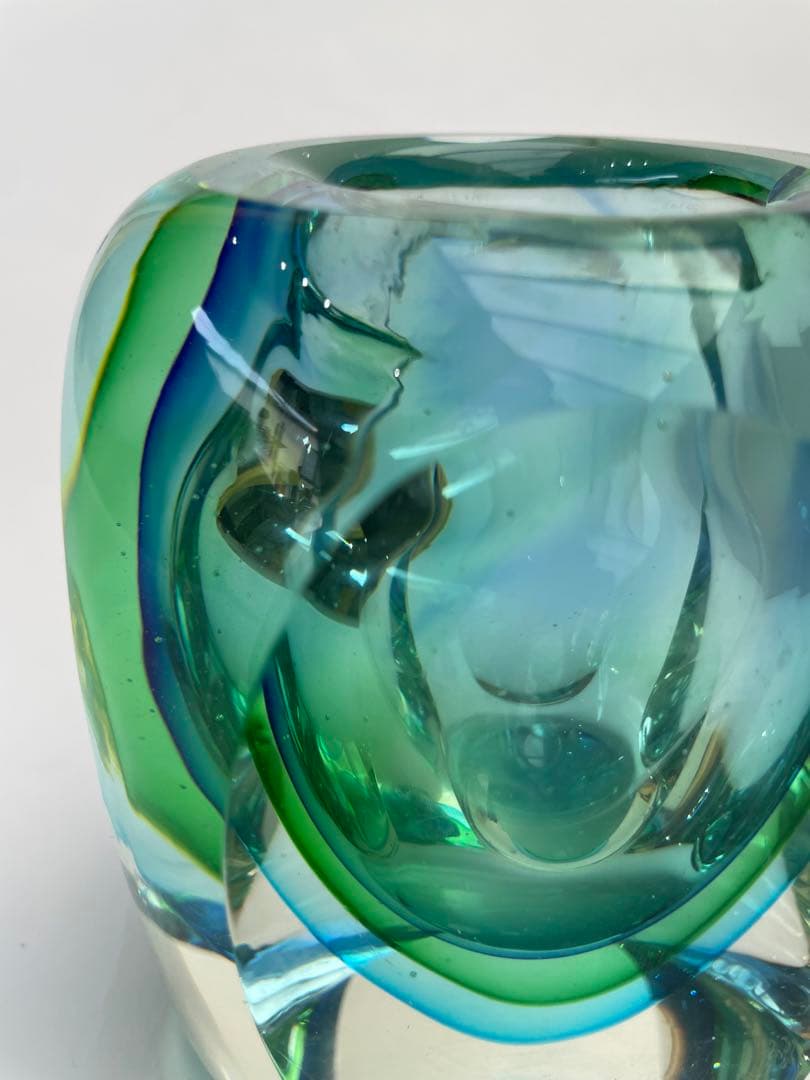 ミッドセンチュリー ヴィンテージムラーノガラス 花瓶 オブジェ