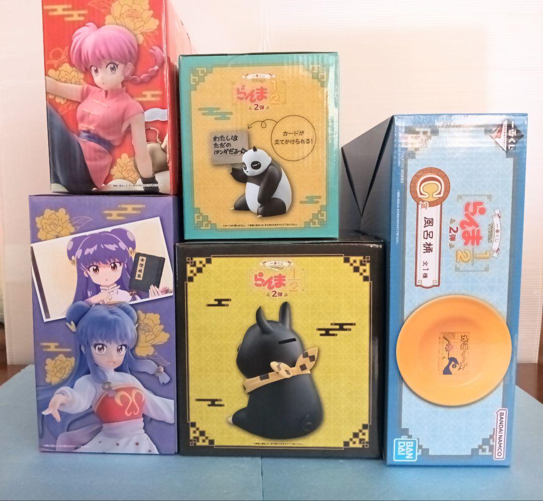 一番くじらんま1/2第二弾 A・B・C・D・E賞 フィギュア＆風呂桶等セット
