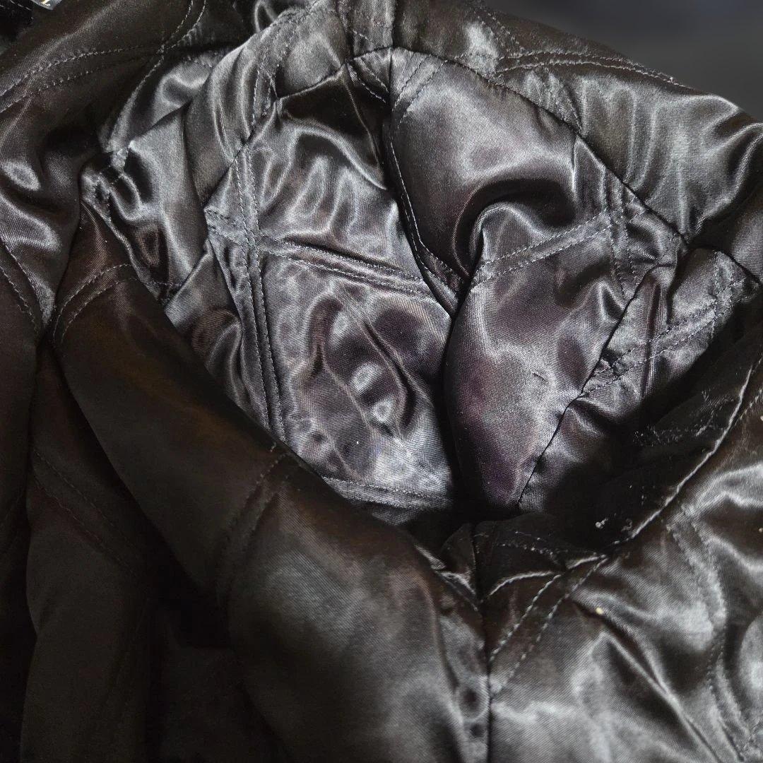 ELLE スタジャン 異素材 アーチロゴ レザー 刺繍 Lサイズ ELLE Lサイズ