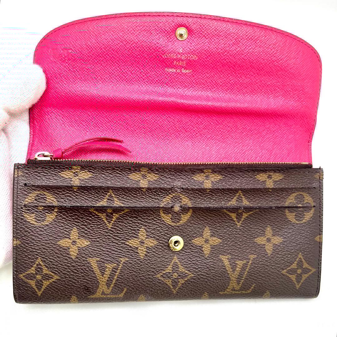 ルイヴィトン モノグラム ポルトフォイユ エミリー ホットピンクM41943