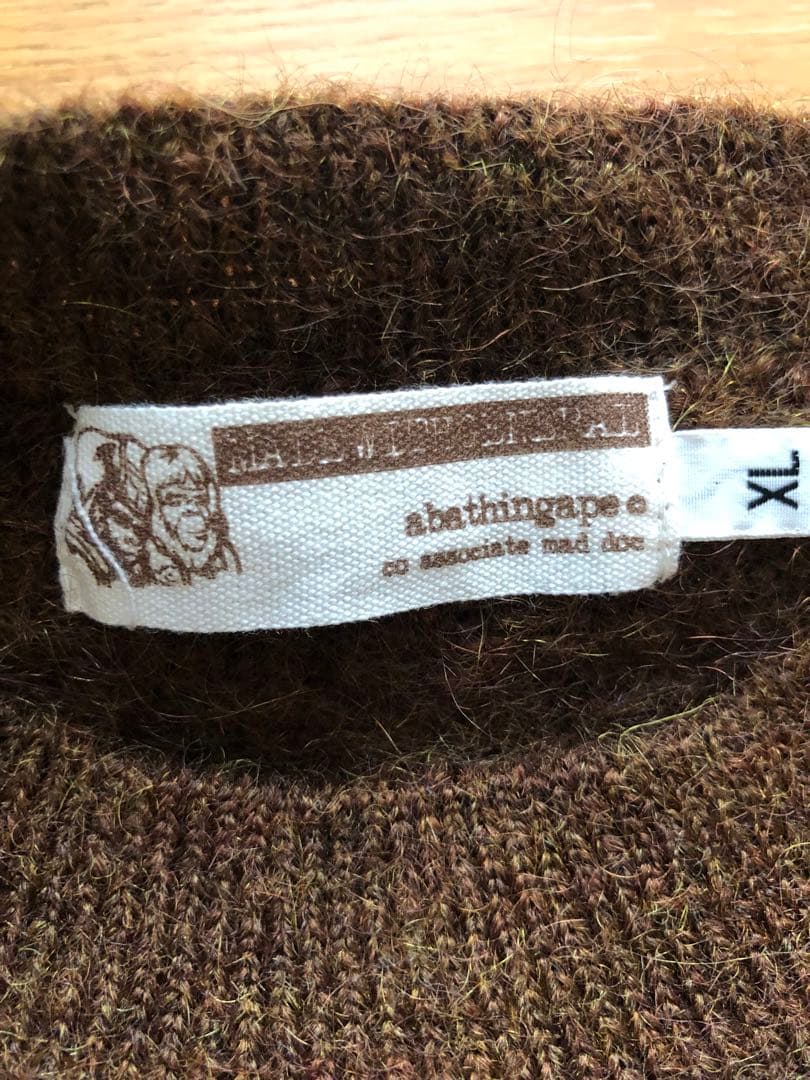 初期希少　XLサイズA BATHING APE モヘアニット