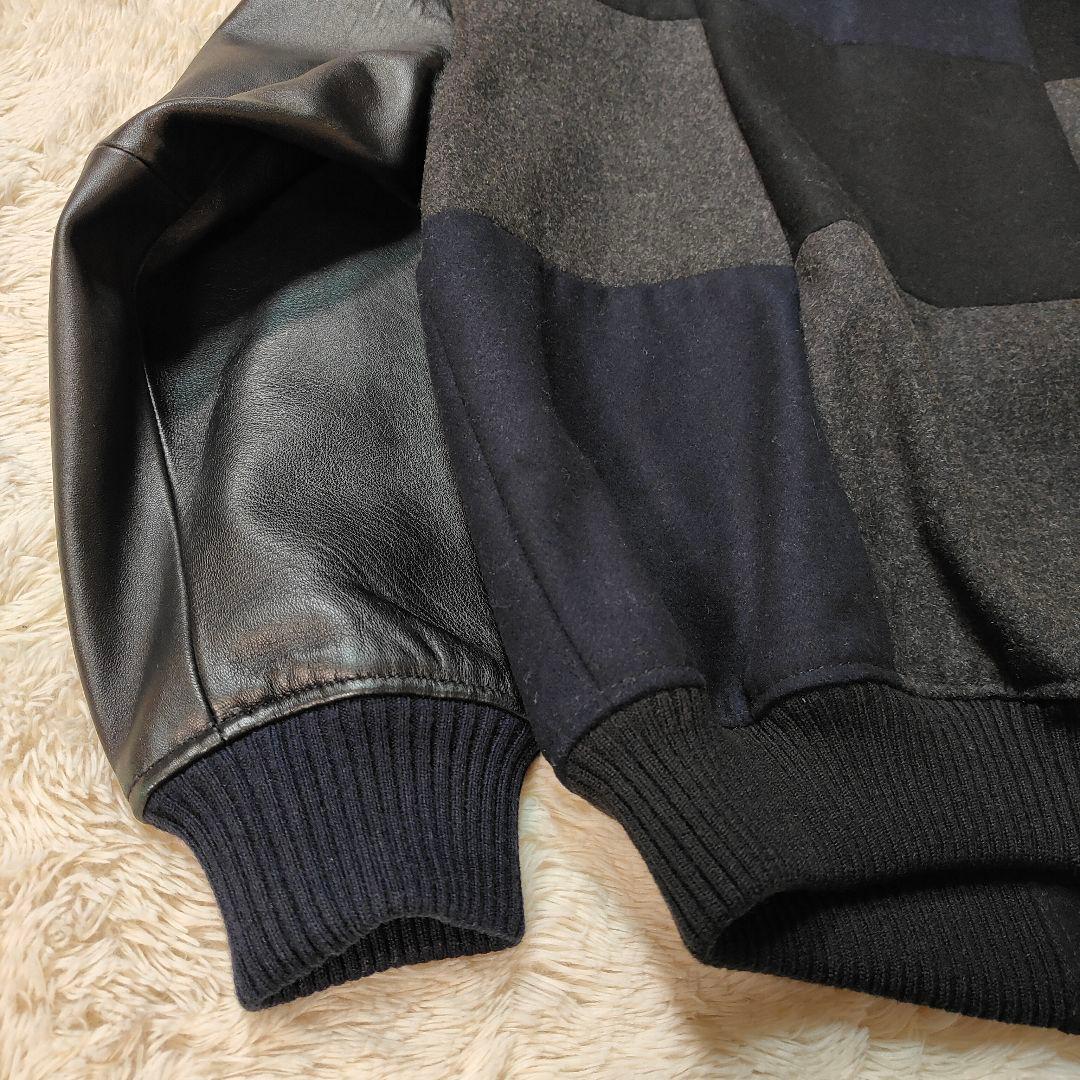 極美品✨パッチワーク✨スクーカム モンキータイム 袖レザー スタジャン L相当