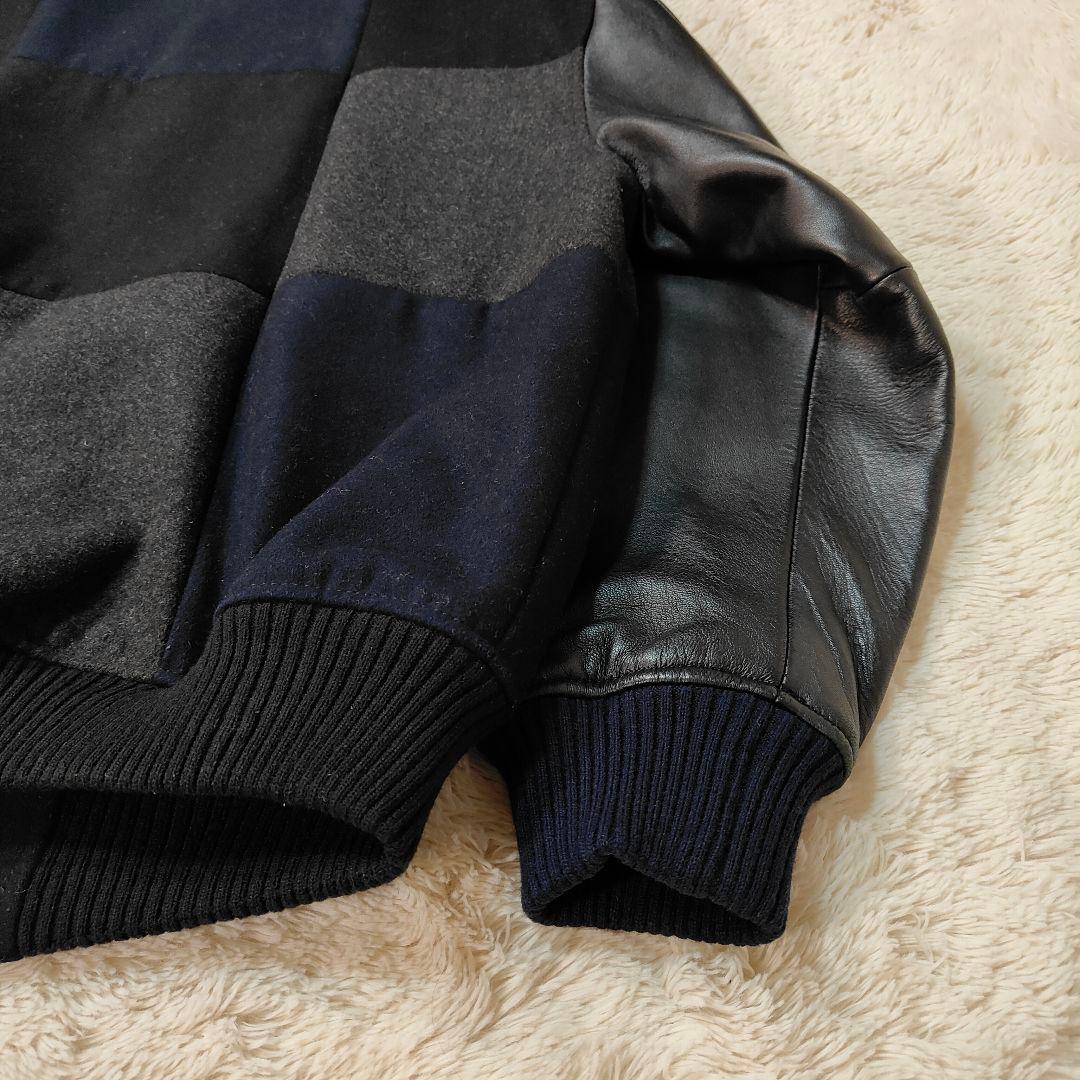 極美品✨パッチワーク✨スクーカム モンキータイム 袖レザー スタジャン L相当