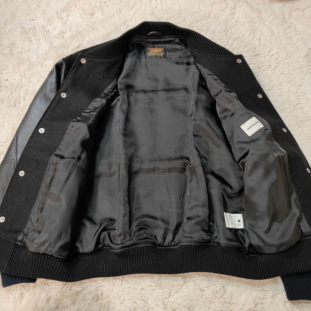 極美品✨パッチワーク✨スクーカム モンキータイム 袖レザー スタジャン L相当
