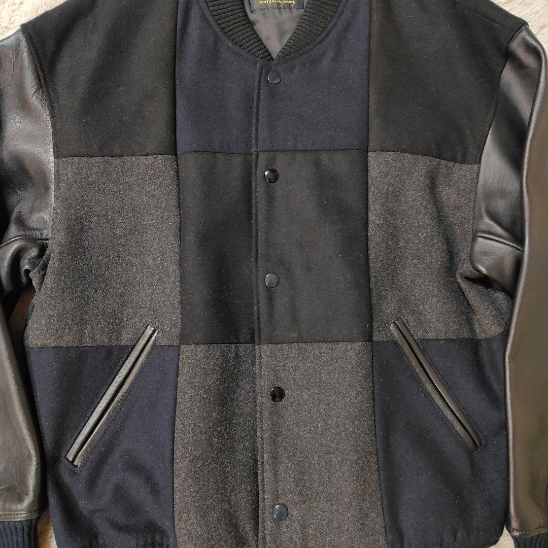 極美品✨パッチワーク✨スクーカム モンキータイム 袖レザー スタジャン L相当