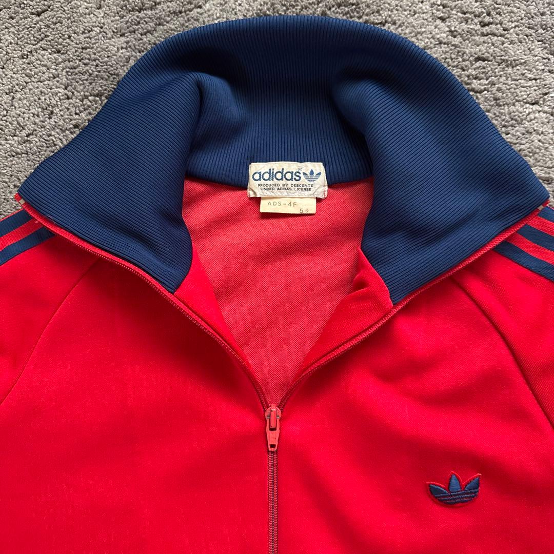 H*I様 adidas トラックジャケット デサント製 5号 レッド