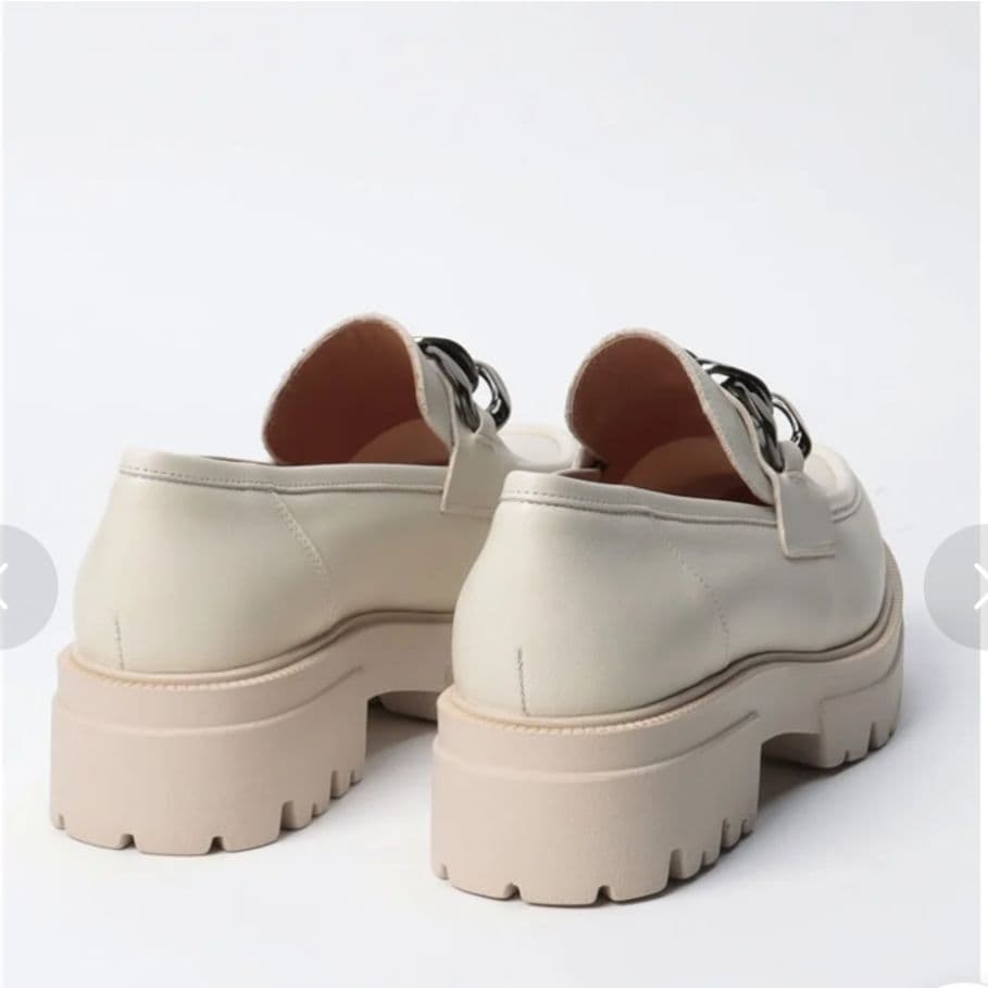 BONTRE　本革　白　ローファー　24.5厚底　新品