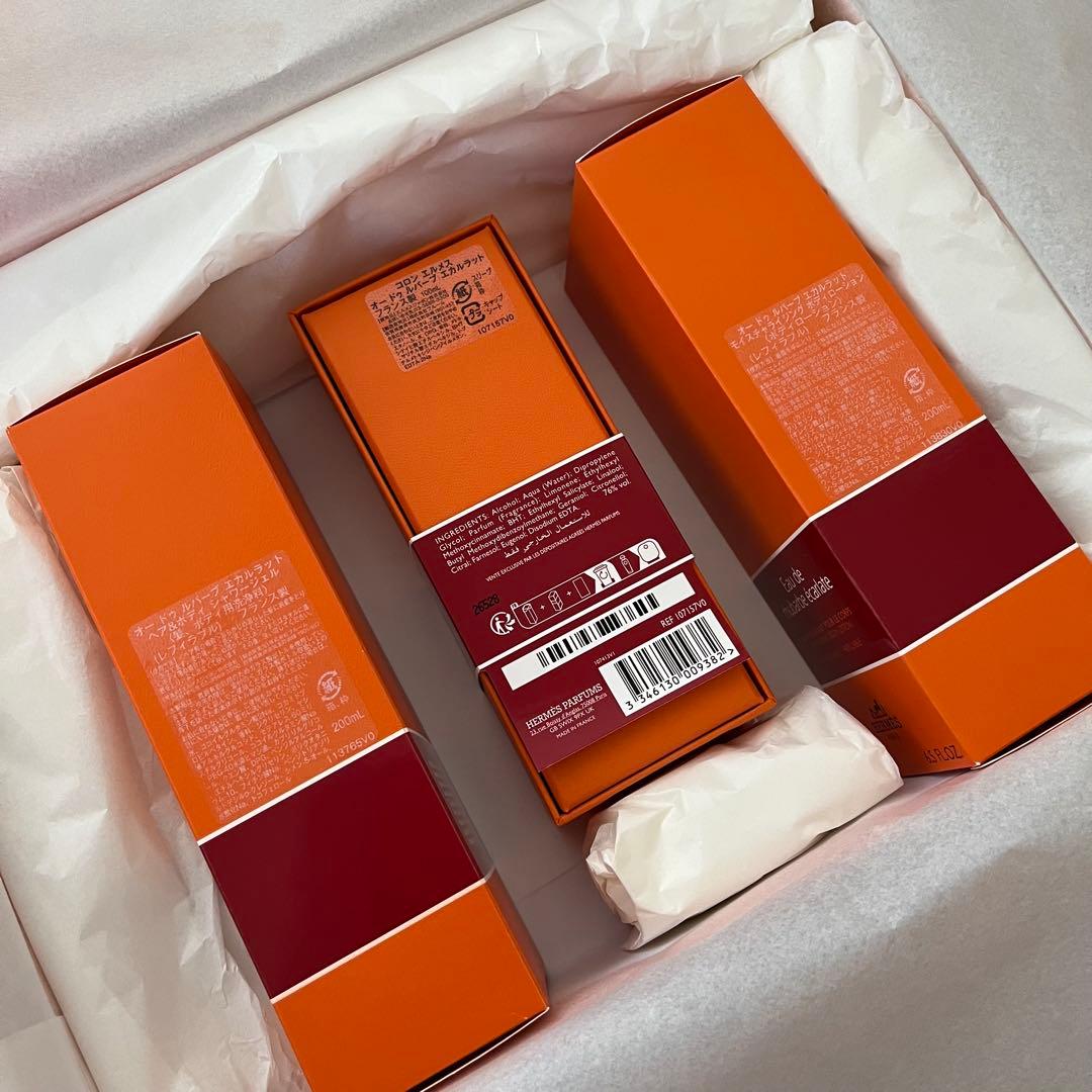 エルメス ルバーブ エカルラット 3点セット 新品 バレニア香水サンプル付