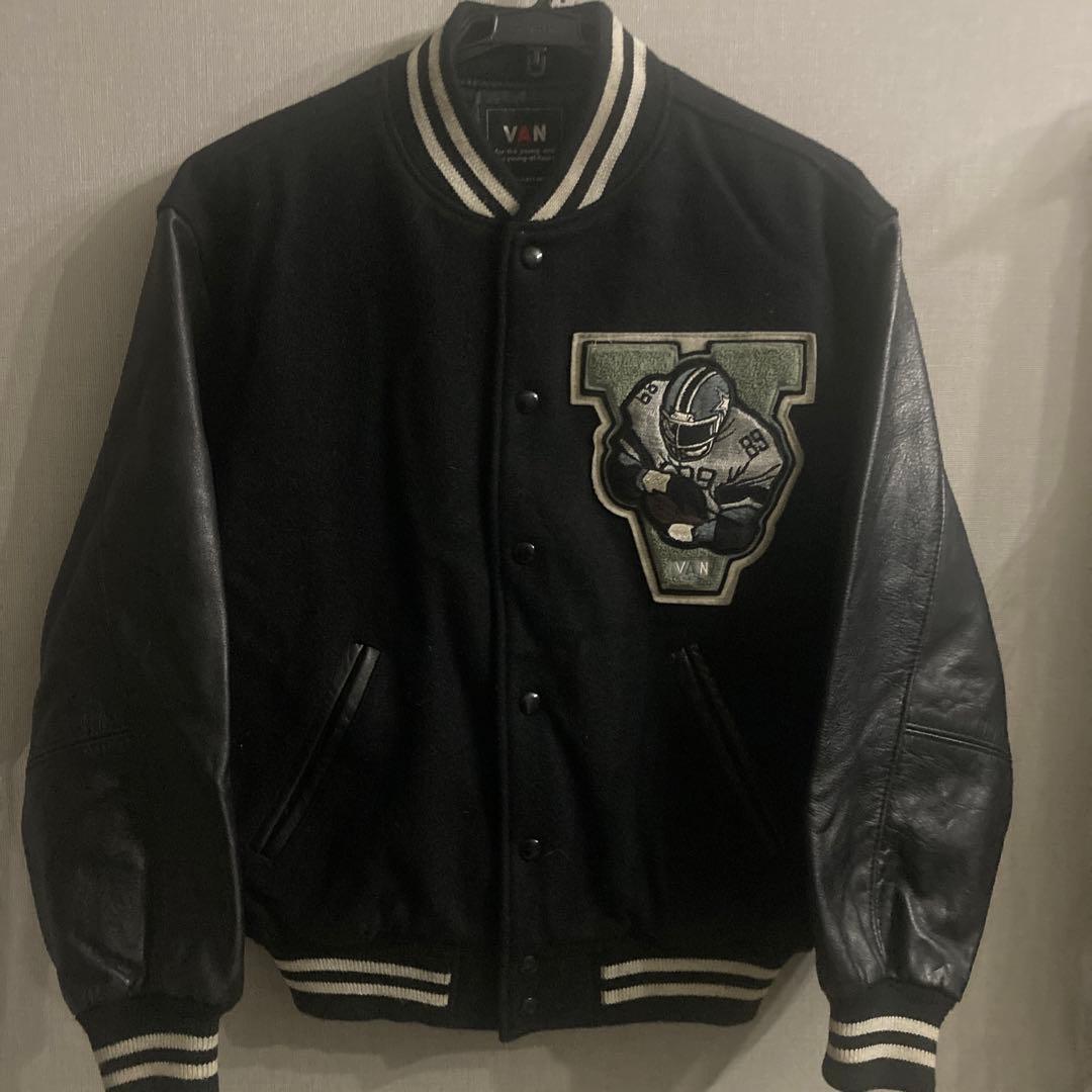 美品】van jacket inc ヴァンスタジャン黒袖レザー Lサイズ - メルカリ