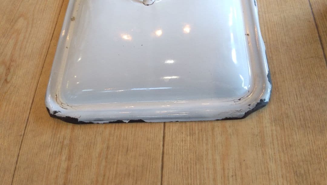 ブレッド缶パン缶 #ホーローホワイトブレッドボックス #アンティーク