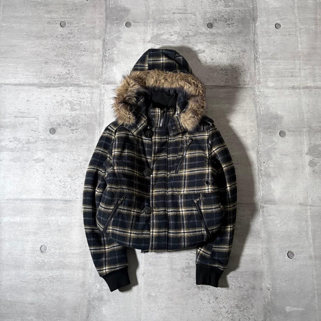 ジャケット・アウター 00s type N2-B ombre check far jacket y2k