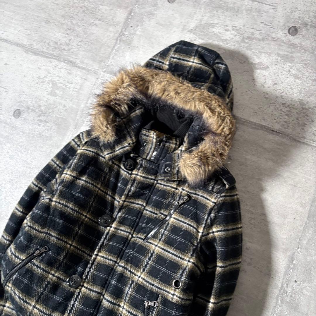 ジャケット・アウター 00s type N2-B ombre check far jacket y2k