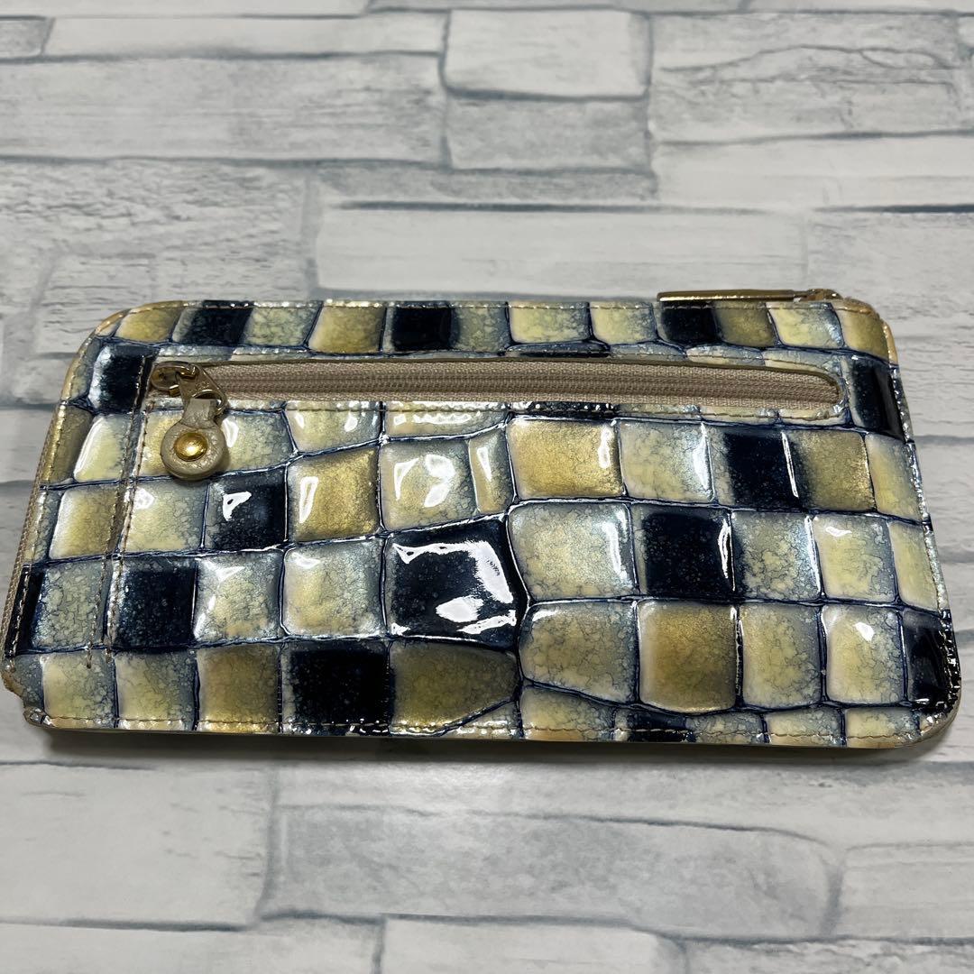 ATAO slimo スリモ ヴィトロ ブループリズム ステンドグラス 長財布