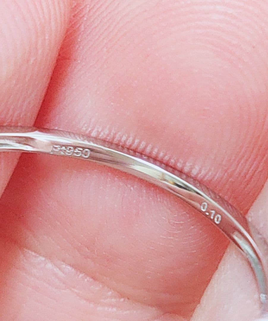 新入荷 未使用 pt950 ダイヤモンド 0.10ct エタニティ リング