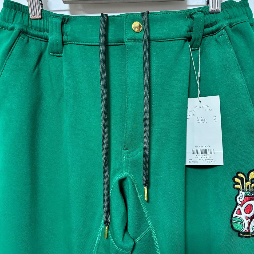 ラッセルノ ゴルフ キャディーバッグ ジャージ スキニーパンツ グリーン M
