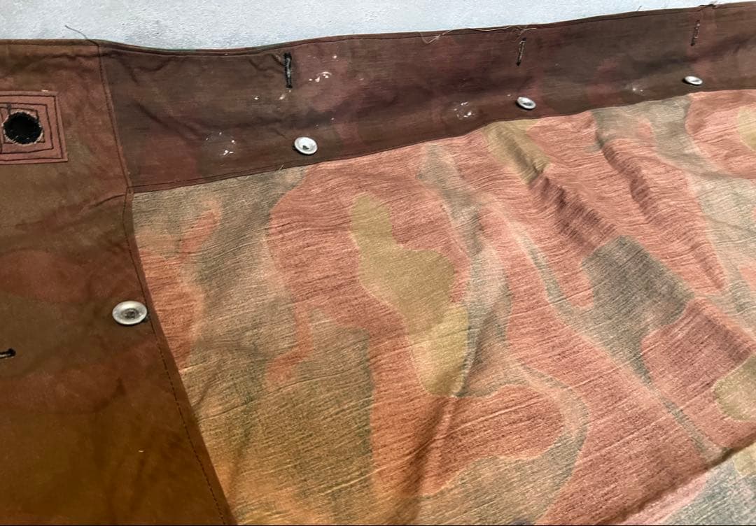 デッドストック 実物 イタリア軍幕 タープ テント サンマルコ迷彩 ソロキャンプ