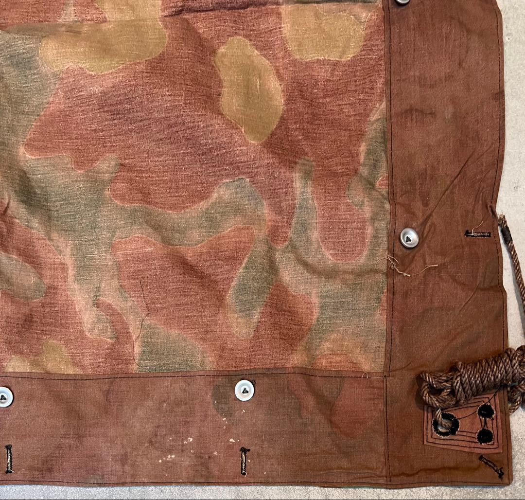 デッドストック 実物 イタリア軍幕 タープ テント サンマルコ迷彩 ソロキャンプ