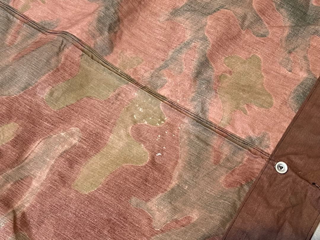 デッドストック 実物 イタリア軍幕 タープ テント サンマルコ迷彩 ソロキャンプ