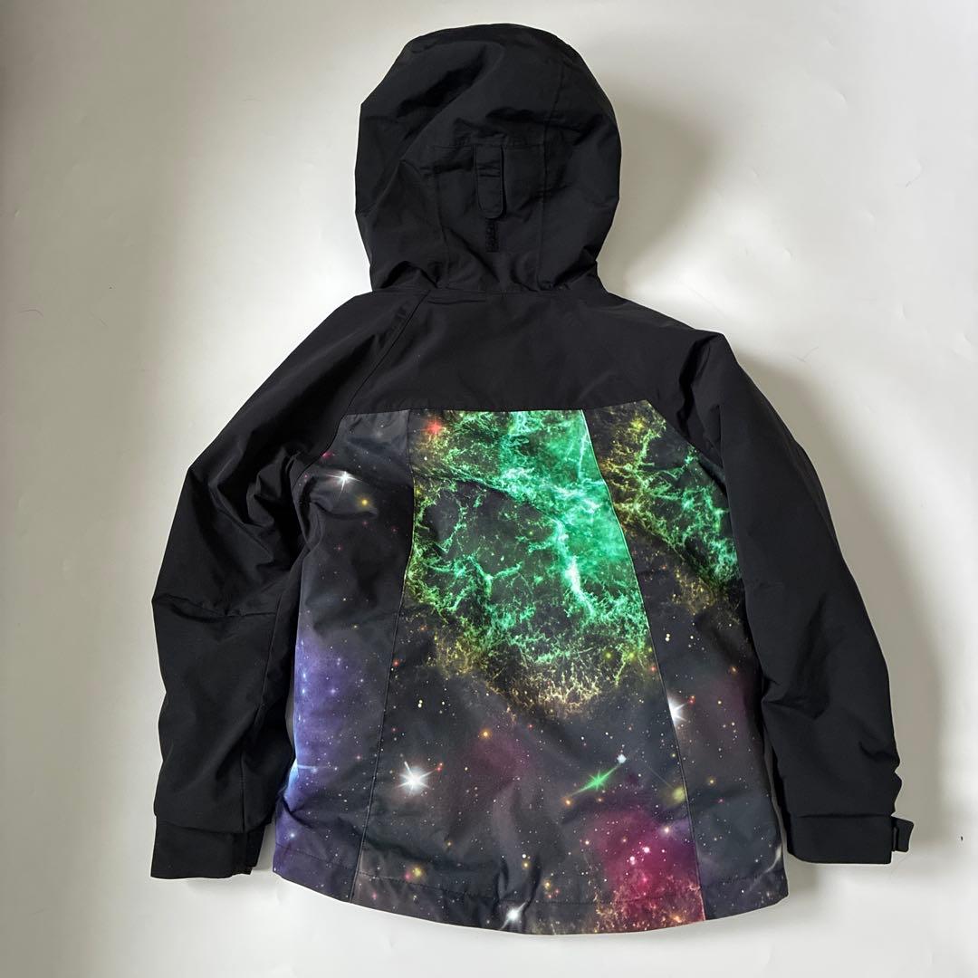 BURTON子ども用スノーボードウェア 上下セット宇宙柄黒　上S下M