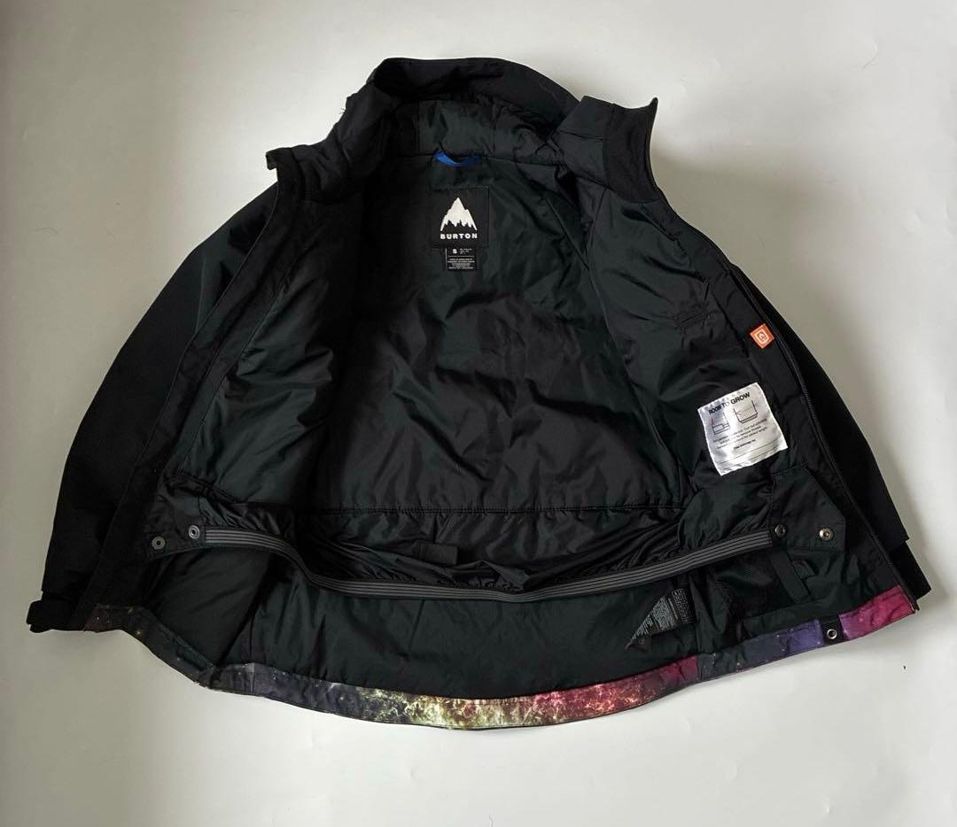 BURTON子ども用スノーボードウェア 上下セット宇宙柄黒　上S下M