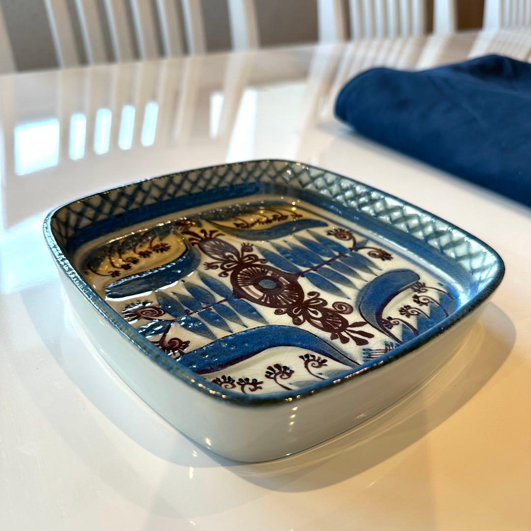 北欧ヴィンテージロイヤルコペンハーゲン テネラトレイ(中)17cm 角皿②